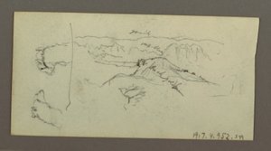Dessin, Stuides de chameaux, buisson d