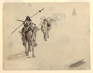 Dessin, caravane sur mars, février 1868