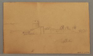 Dessin, Château près du port, 29 mai 1868 - Frederic Edwin Church