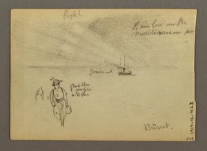 Dessin, Château au bord de l