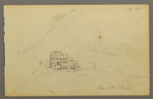 Dessin, Maison de la montagne de Catskill, 1844