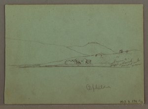 Dessin, Céphalonie, Grèce, avril 1869 - Frederic Edwin Church