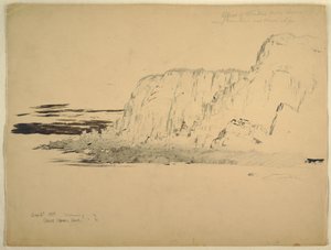 Dessin, Falaises, septembre 1851 - Frederic Edwin Church
