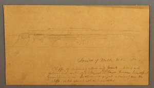 Dessin, falaises, peut-être 1859 - Frederic Edwin Church