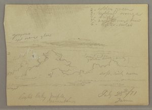 Dessin, étude de nuages, 28 juillet 1871 - Frederic Edwin Church