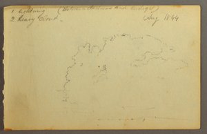 Dessin, étude de nuages, 1844 - Frederic Edwin Church