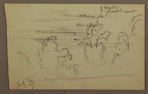 Dessin, ciel nuageux, 1867 - Frederic Edwin Church
