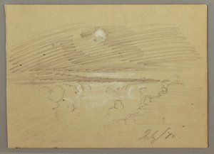 Dessin, ciel nuageux, juillet 1870 - Frederic Edwin Church