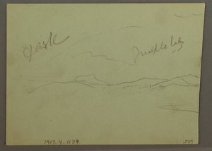Dessin, Ciel nuageux, flanc de colline, 1870 - Frederic Edwin Church