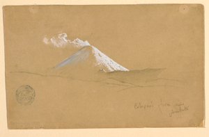 Dessin, Cotopaxi depuis Ambato, Équateur, 1853 - Frederic Edwin Church