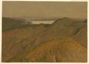 Dessin, vue lointaine sur les collines, août 1865 - Frederic Edwin Church