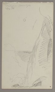 Dessin, Chutes au clair de lune, 1858 - Frederic Edwin Church
