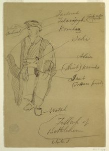 Dessin, Fellah de Bethléem, probablement février 1868 - Frederic Edwin Church