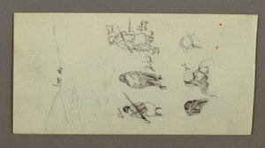 Dessin, études de figures, crête, peut-être 1868 - Frederic Edwin Church