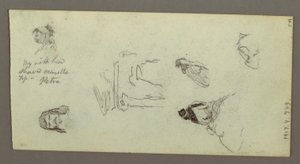 Dessin, études de figures, crête, peut-être 1868 - Frederic Edwin Church