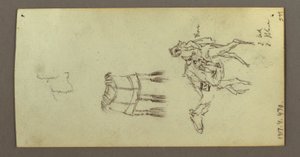 Dessin, études de figures et de chameaux, 22 février 1868 - Frederic Edwin Church