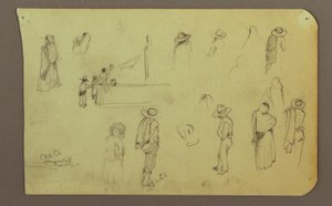 Dessin, figures, verso : figure, paysage, 1883 - Frederic Edwin Church