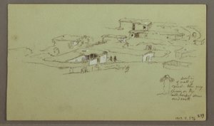 Dessin, Flat Rocky Hill, 4 mai 1868 - Frederic Edwin Church