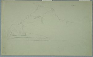 Dessin, iceberg flottant, juin ou juillet 1859 - Frederic Edwin Church