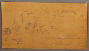 Dessin, icebergs flottants, peut-être 1859 - Frederic Edwin Church