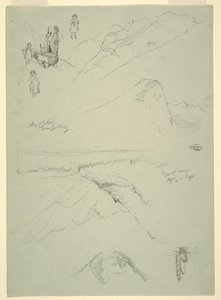 Dessin, de "près de Golling", Autriche, 5 août 1868 - Frederic Edwin Church