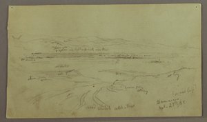 Dessin, collines et plaines, 29 avril 1868