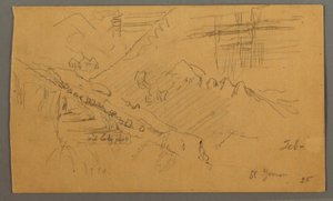 Dessin, Hillside, février 1869 
