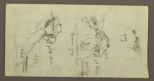 Dessin, sommets et pentes, peut-être 1868 - Frederic Edwin Church