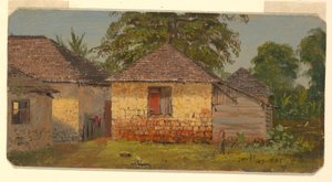 Dessin, maisons, "Mt. Salus", juin 1865 - Frederic Edwin Church
