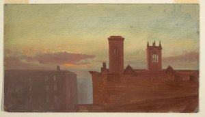Dessin, Housetops/Hudson, vers 1867
