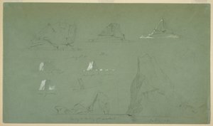 Dessin, Icebergs, 7 et 9 juillet 1859