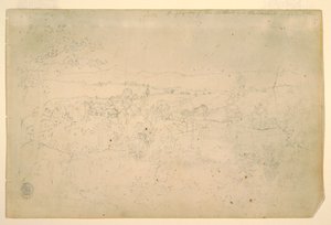 Dessin, paysage, juillet 1844 - Frederic Edwin Church