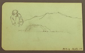 Dessin, paysage ; verso : figure, paysage, 1883 - Frederic Edwin Church