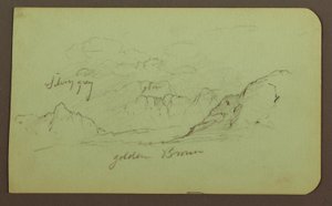 Dessin, paysage ; verso : figures, église, 1883 - Frederic Edwin Church