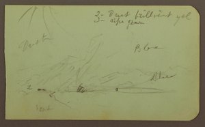 Dessin, paysage ; verso : paysage de montagne, 1883