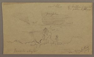Dessin, paysage ; verso : ciel, août 1865