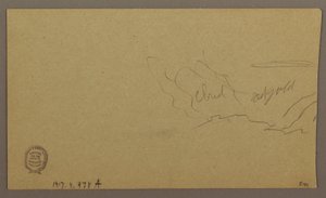Dessin, paysage ; verso : ciel, août 1865 - Frederic Edwin Church
