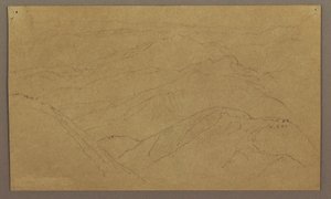 Dessin, paysage ; verso : arbre dans un paysage, ciel, mai-août 1865 - Frederic Edwin Church