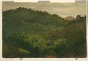 Dessin, Paysage de la Jamaïque, Antilles, 1865 - Frederic Edwin Church