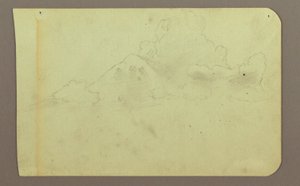 Dessin, paysage avec nuages ; verso : montagne, 1883