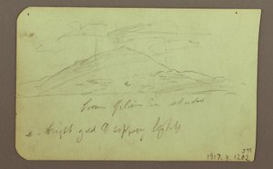 Dessin, paysage avec nuages ; verso : montagne, 1883 - Frederic Edwin Church