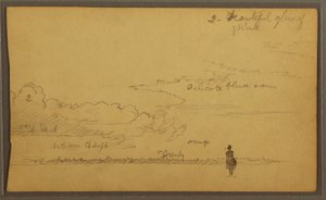 Dessin, Paysage avec personnage, 1857 - Frederic Edwin Church
