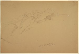 Dessin, Paysages entre Golling et Abtenau, 5 août 1868 - Frederic Edwin Church