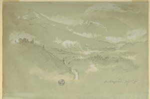 Dessin, Paysages, quartier de Berchtesgaden, 1868 - Frederic Edwin Church