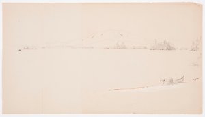 Dessin, lac Millinocket, Maine, septembre 1878 - Frederic Edwin Church