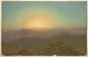 Dessin, paysage du matin, 1865 - Frederic Edwin Church