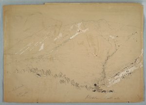 Dessin, mont Katahdin, vu du sud, août 1852
