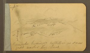 Dessin, flanc de montagne, 1889