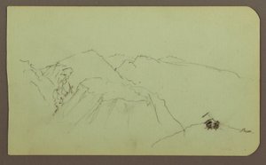Dessin, paysage de montagne ; verso : paysage, 1883 - Frederic Edwin Church