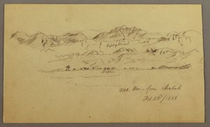 Dessin, Mountain Peaks, 22 février 1868 - Frederic Edwin Church